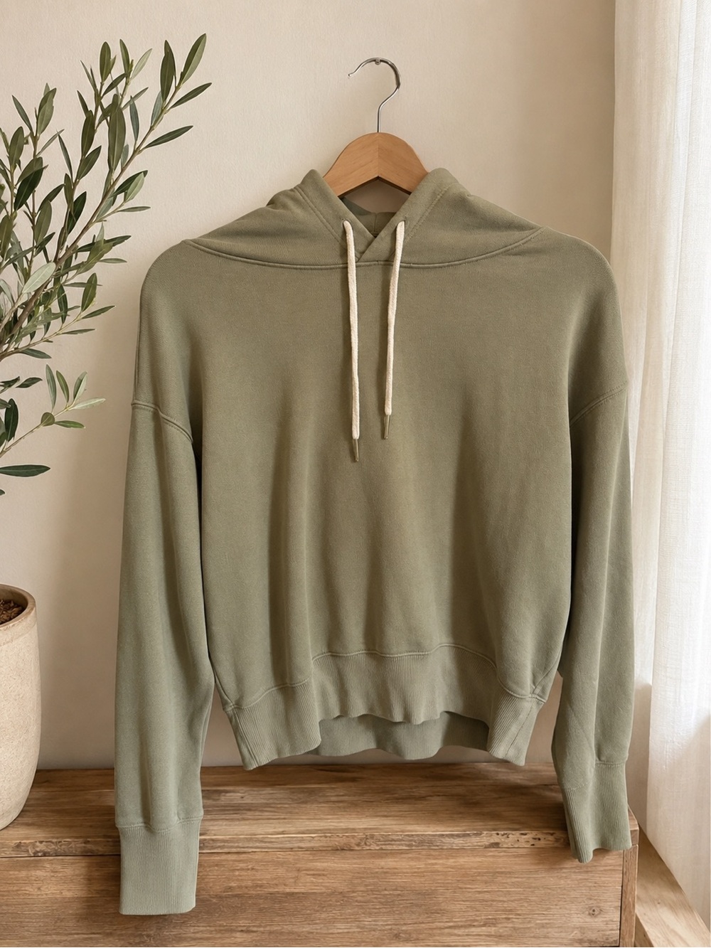 Women's Sage Green Hooded Sweatshirt